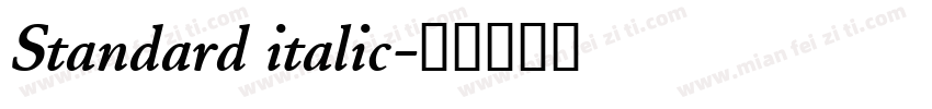Standard italic字体转换